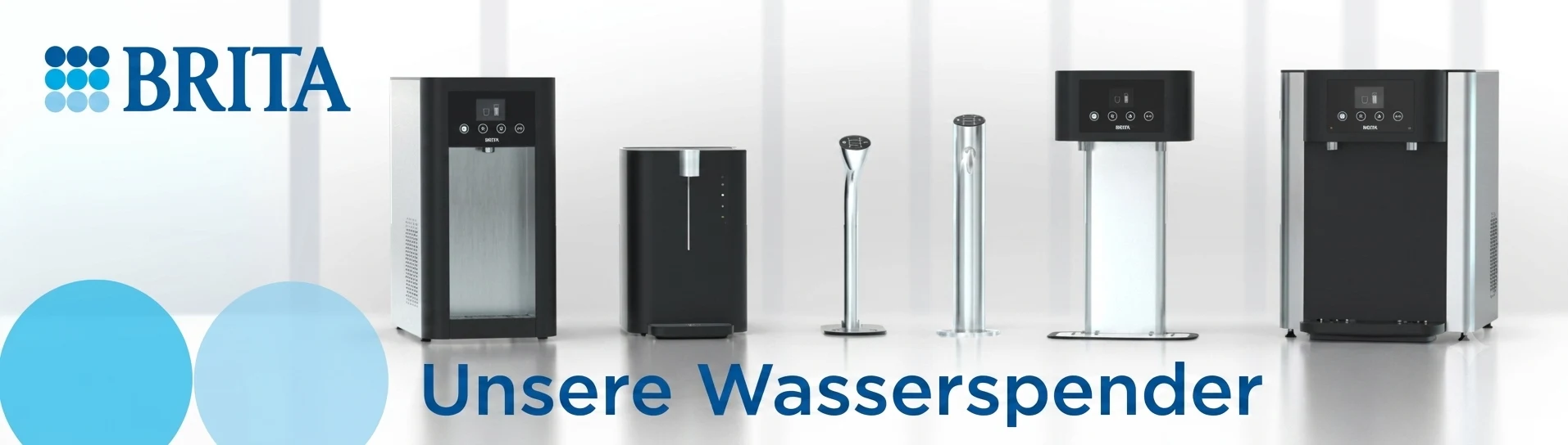 Die BRITA-Wasserspender im Überblick – Auftischgeräte, Design-Zapfsäulen und Standgeräte für Unternehmen